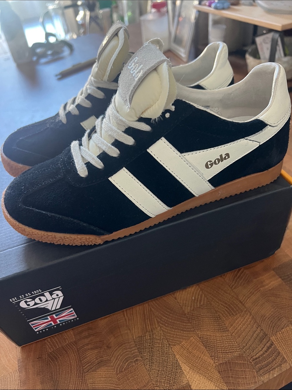 Gola Elan sneakers in Black suede - Picture 2 of 5